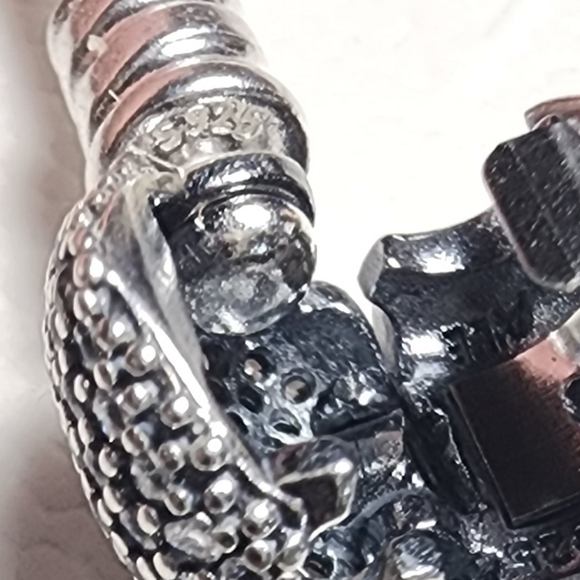 Pandora Moments Sparkling Heart Clasp Snake Chain Bracelet - Picture 8 of 9